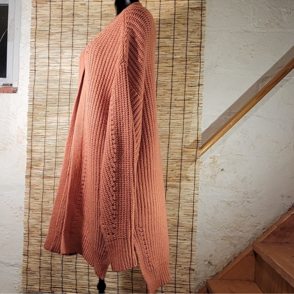 Free People Nightingale Knit Cardigan Pink Women's Size M - Picture 5 of 8